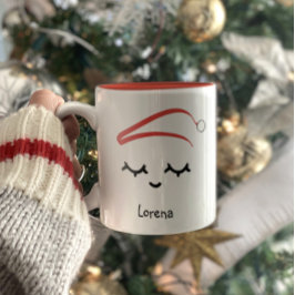 Kerstkerstkerstkerstkerstkersthoed Lashes Persoonl Tweekleurige Koffiemok