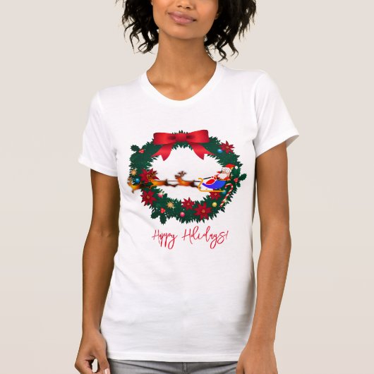 Kerstkerstkerstkerstkerstkerstkerstbedekking T-shirt (Voorkant)
