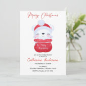 kerstkerstkerstkerstkerstkerstkerstbeer Baby showe Kaart (Staand voorkant)