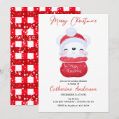 kerstkerstkerstkerstkerstkerstkerstbeer Baby showe Kaart (Voorkant / Achterkant)