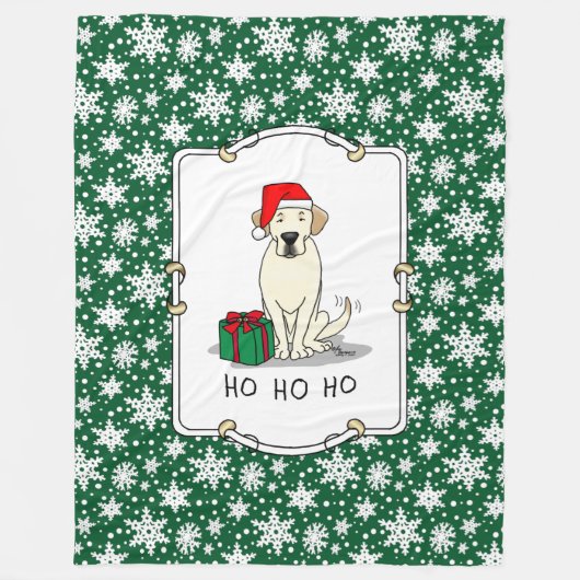 Kerstkerstkerstkerstkerstkerstkerstbeker labrador fleece deken (Voorkant)