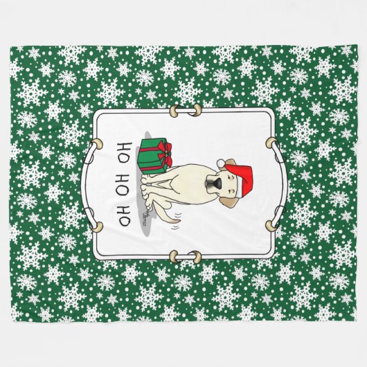 Kerstkerstkerstkerstkerstkerstkerstbeker labrador fleece deken (Voorkant (Horizontaal))