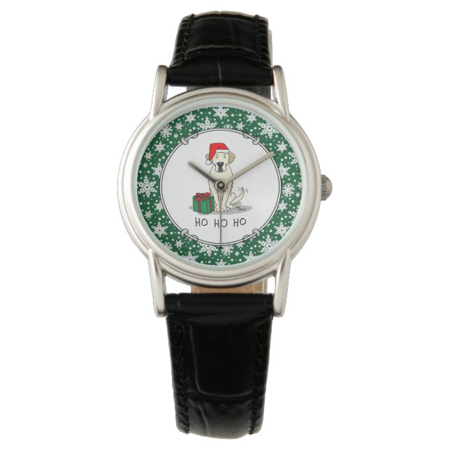 Kerstkerstkerstkerstkerstkerstkerstbeker labrador  horloge (Voorkant)