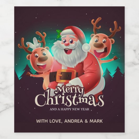 kerstkerstkerstkerstkerstkerstkerstinrenlabel wijn etiket (Enkel label)