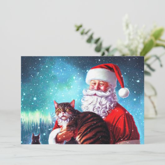 kerstkerstkerstkerstkerstkerstkerstkaart en Kat-pl Notitiekaartje (Staand voorkant)