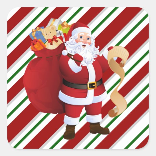 Kerstkerstkerstkerstkerstkerstkerstkerstbedekking, Vierkante Sticker (Voorkant)