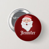 Kerstkerstkerstkerstkerstkerstkerstkerstcadeaulabe Ronde Button 5,7 Cm (Voorkant /achterkant)