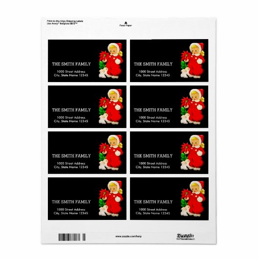 Kerstkerstkerstkerstkerstkerstkerstkerstdecor met  etiket (Full Sheet)