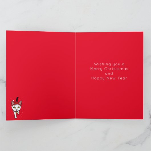 Kerstkerstkerstkerstkerstkerstkerstkerstkat met ca kaart (Binnen)