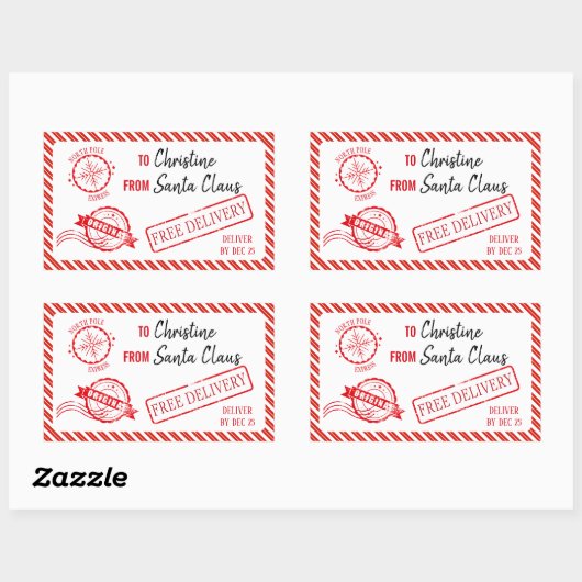 kerstkerstkerstkerstkerstkerstkerstkerstkerstbedek rechthoekige sticker (Vel)