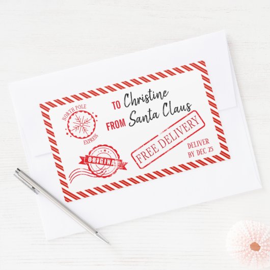 kerstkerstkerstkerstkerstkerstkerstkerstkerstbedek rechthoekige sticker (Envelop)