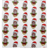 Kerstkerstkerstkerstkerstkerstkerstkerstkerstfeest Douchegordijn (Voorkant)