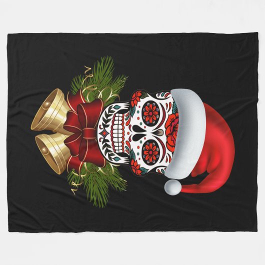 Kerstkerstkerstkerstkerstkerstkerstkerstkerstfeest Fleece Deken (Voorkant (Horizontaal))