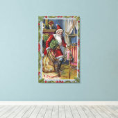 kerstkerstkerstkerstkerstkerstkerstkerstkerstkerst canvas afdruk (Insitu (Houten vloer))