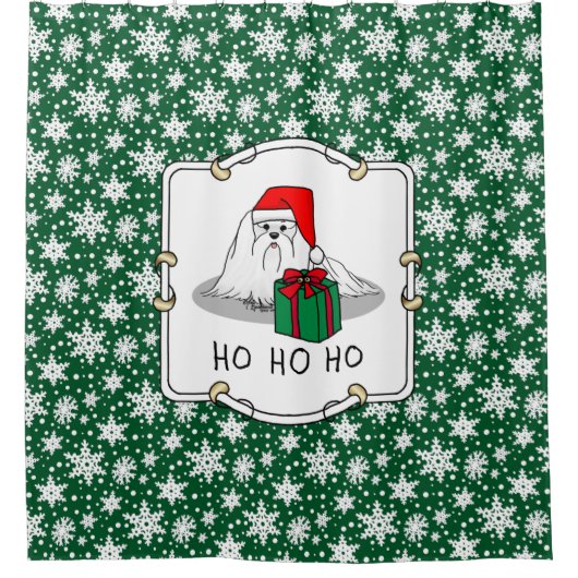 Kerstkerstkerstkerstkerstkerstkerstkerstkerstkerst Douchegordijn (Voorkant)