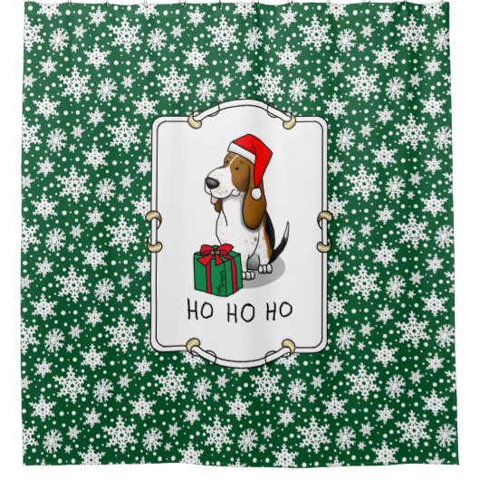 Kerstkerstkerstkerstkerstkerstkerstkerstkerstkerst Douchegordijn (Voorkant)