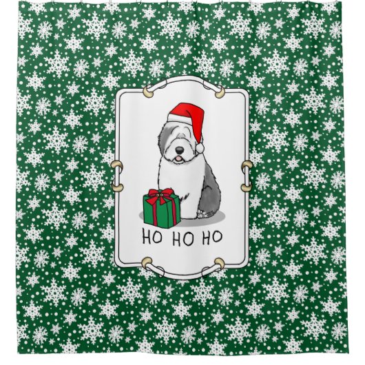 Kerstkerstkerstkerstkerstkerstkerstkerstkerstkerst Douchegordijn (Voorkant)