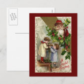 Kerstkerstkerstkerstkerstkerstkerstkerstkerstkerst Feestdagenkaart (Voorkant / Achterkant)