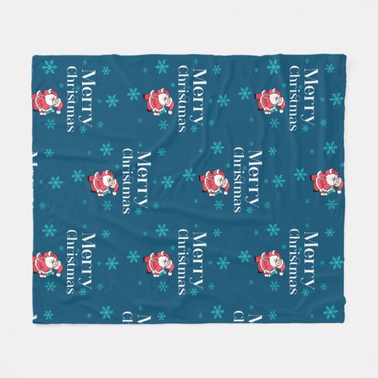 Kerstkerstkerstkerstkerstkerstkerstkerstkerstkerst Fleece Deken (Voorkant (Horizontaal))