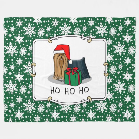 Kerstkerstkerstkerstkerstkerstkerstkerstkerstkerst Fleece Deken (Voorkant (Horizontaal))