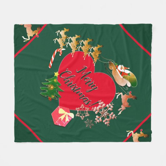 kerstkerstkerstkerstkerstkerstkerstkerstkerstkerst fleece deken (Voorkant (Horizontaal))