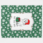 Kerstkerstkerstkerstkerstkerstkerstkerstkerstkerst Fleece Deken (Voorkant (Horizontaal))