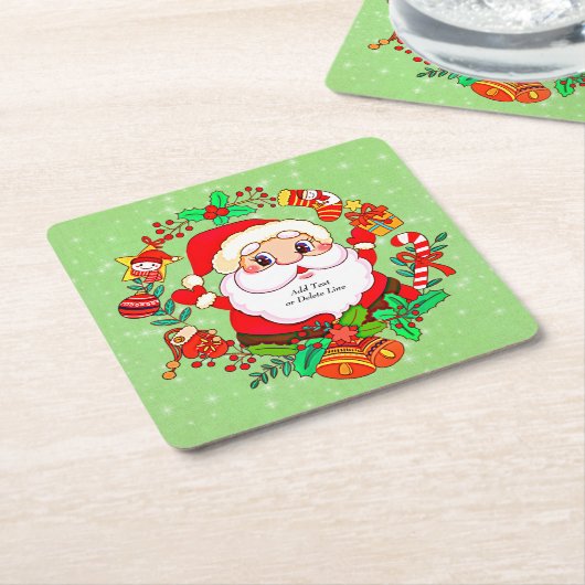 Kerstkerstkerstkerstkerstkerstkerstkerstkerstkerst Kartonnen Onderzetters (Schuin)