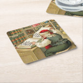 Kerstkerstkerstkerstkerstkerstkerstkerstkerstkerst Kartonnen Onderzetters (Schuin)