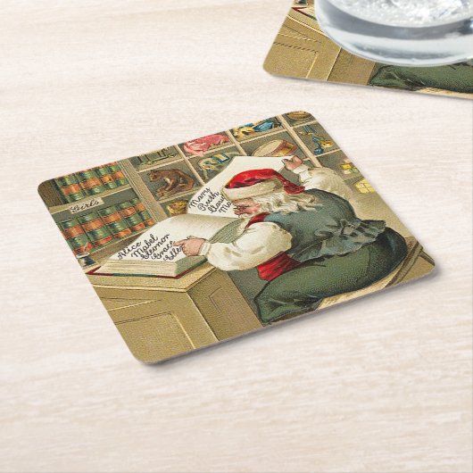 Kerstkerstkerstkerstkerstkerstkerstkerstkerstkerst Kartonnen Onderzetters (Schuin)