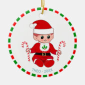 Kerstkerstkerstkerstkerstkerstkerstkerstkerstkerst Keramisch Ornament (Voorkant)