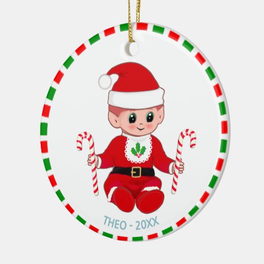 Kerstkerstkerstkerstkerstkerstkerstkerstkerstkerst Keramisch Ornament (Links)