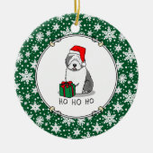 Kerstkerstkerstkerstkerstkerstkerstkerstkerstkerst Keramisch Ornament (Voorkant)