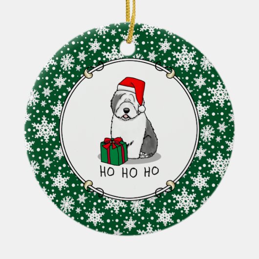 Kerstkerstkerstkerstkerstkerstkerstkerstkerstkerst Keramisch Ornament (Voorkant)
