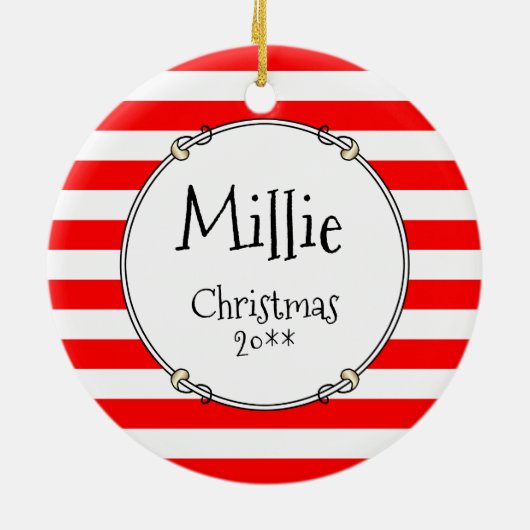 Kerstkerstkerstkerstkerstkerstkerstkerstkerstkerst Keramisch Ornament (Achterkant)