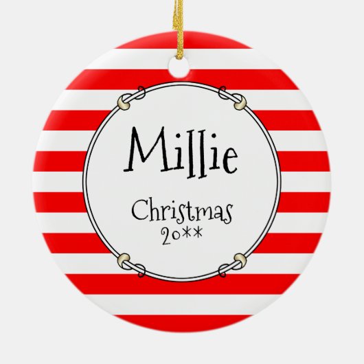 Kerstkerstkerstkerstkerstkerstkerstkerstkerstkerst Keramisch Ornament (Achterkant)