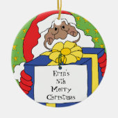 Kerstkerstkerstkerstkerstkerstkerstkerstkerstkerst Keramisch Ornament (Voorkant)