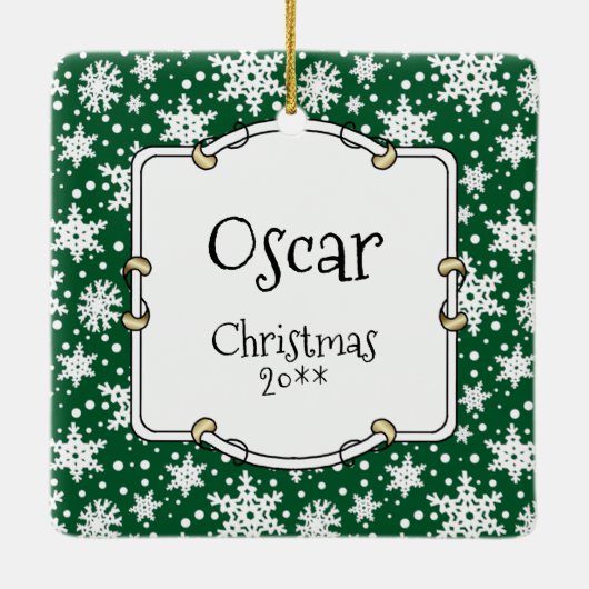 Kerstkerstkerstkerstkerstkerstkerstkerstkerstkerst Keramisch Ornament (Achterkant)