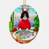 Kerstkerstkerstkerstkerstkerstkerstkerstkerstkerst Keramisch Ornament (Rechts)