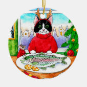 Kerstkerstkerstkerstkerstkerstkerstkerstkerstkerst Keramisch Ornament (Voorkant)