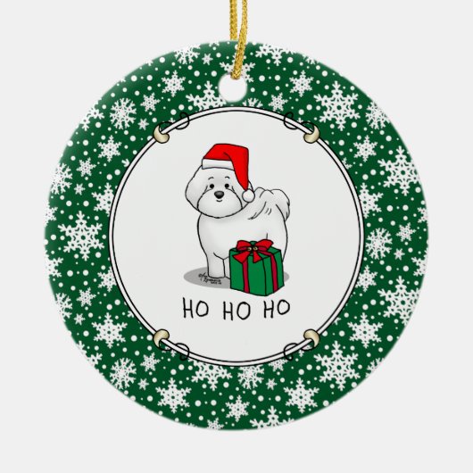 Kerstkerstkerstkerstkerstkerstkerstkerstkerstkerst Keramisch Ornament (Voorkant)
