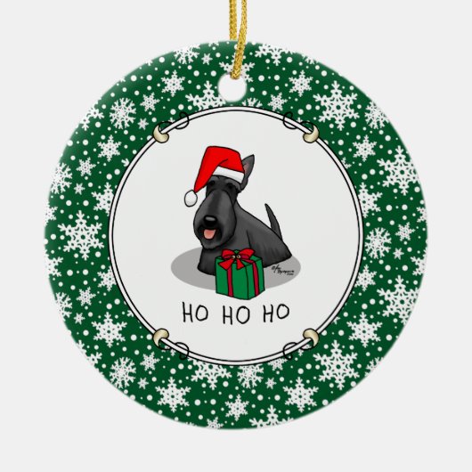 Kerstkerstkerstkerstkerstkerstkerstkerstkerstkerst Keramisch Ornament (Voorkant)