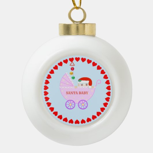 Kerstkerstkerstkerstkerstkerstkerstkerstkerstkerst Keramische Bal Ornament (Voorkant)