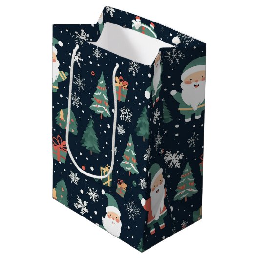 Kerstkerstkerstkerstkerstkerstkerstkerstkerstkerst Medium Cadeauzakje (Voorkant Gekanteld)