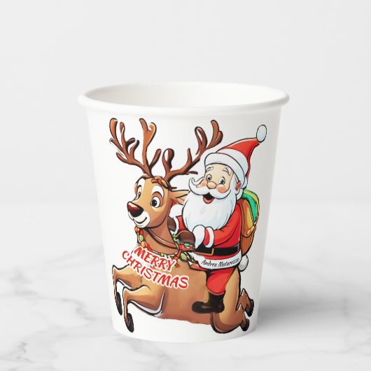 Kerstkerstkerstkerstkerstkerstkerstkerstkerstkerst Papieren Bekers (Voorkant)