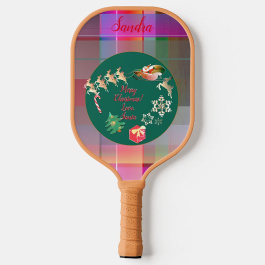 Kerstkerstkerstkerstkerstkerstkerstkerstkerstkerst Pickleball Paddle (Achterkant)