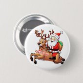 Kerstkerstkerstkerstkerstkerstkerstkerstkerstkerst Ronde Button 5,7 Cm (Voorkant /achterkant)