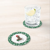 Kerstkerstkerstkerstkerstkerstkerstkerstkerstkerst Ronde Kartonnen Onderzetter (Insitu)