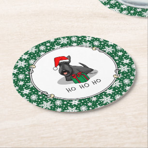 Kerstkerstkerstkerstkerstkerstkerstkerstkerstkerst Ronde Kartonnen Onderzetter