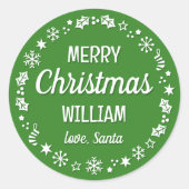 Kerstkerstkerstkerstkerstkerstkerstkerstkerstkerst Ronde Sticker (Voorkant)