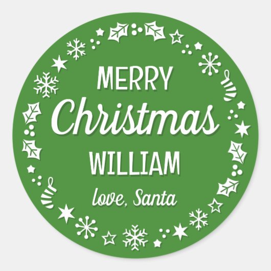 Kerstkerstkerstkerstkerstkerstkerstkerstkerstkerst Ronde Sticker (Voorkant)